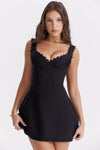 HOUSE OF CB Tilly Pin Tuck Mini Dress Black & White available