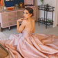 pink jacquard gown