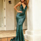 jilah gown black & emerald green