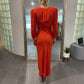  Mae Midi Dress In Red