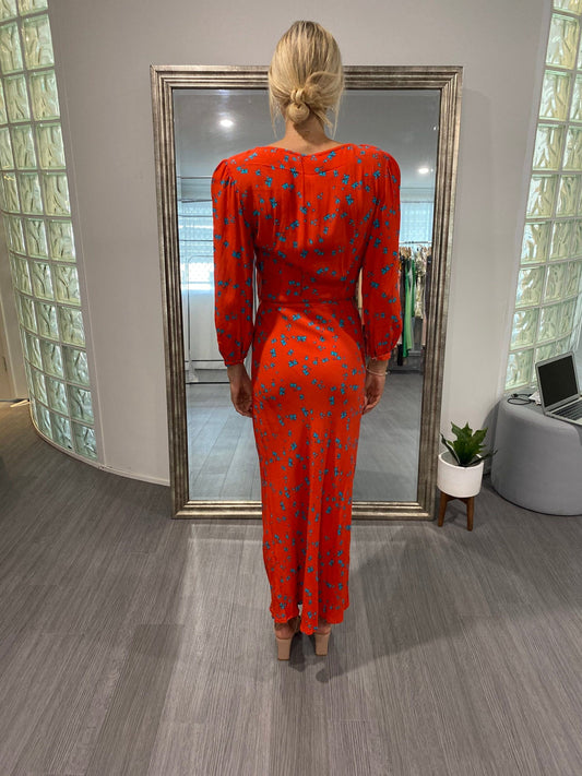  Mae Midi Dress In Red