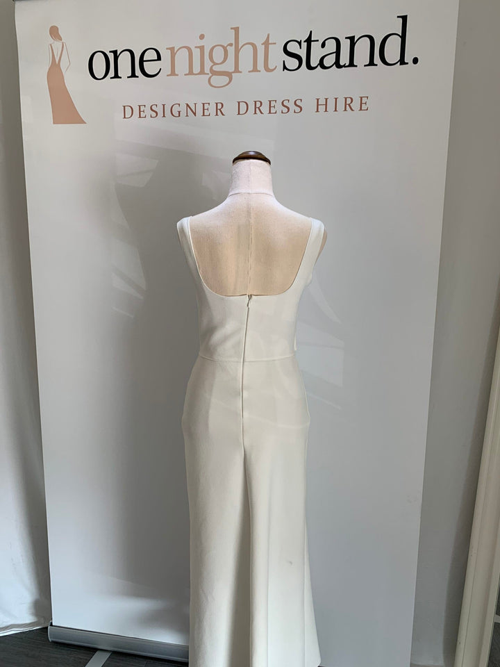 Forever Young Midi Dress In Ivory Slight sweetheart neckline for hire One Night Stand Designer Dress Hire