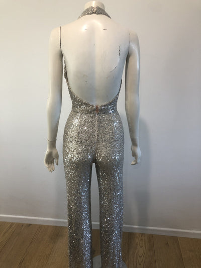 Silver Sequin Jumpsuit