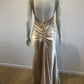 KLOTH KOOTURE Satin Gown With Sequin Straps
