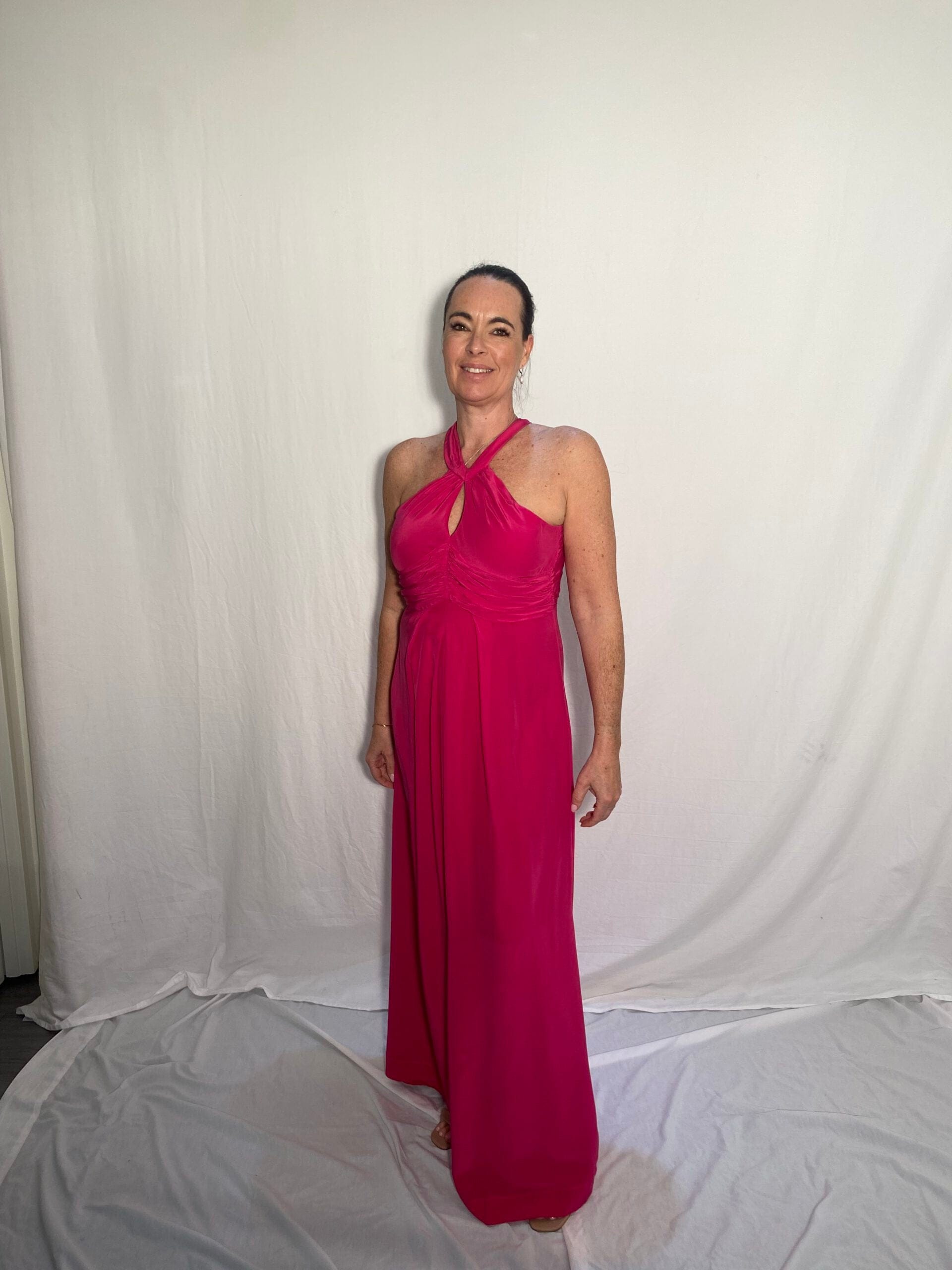 high neck maxi dress