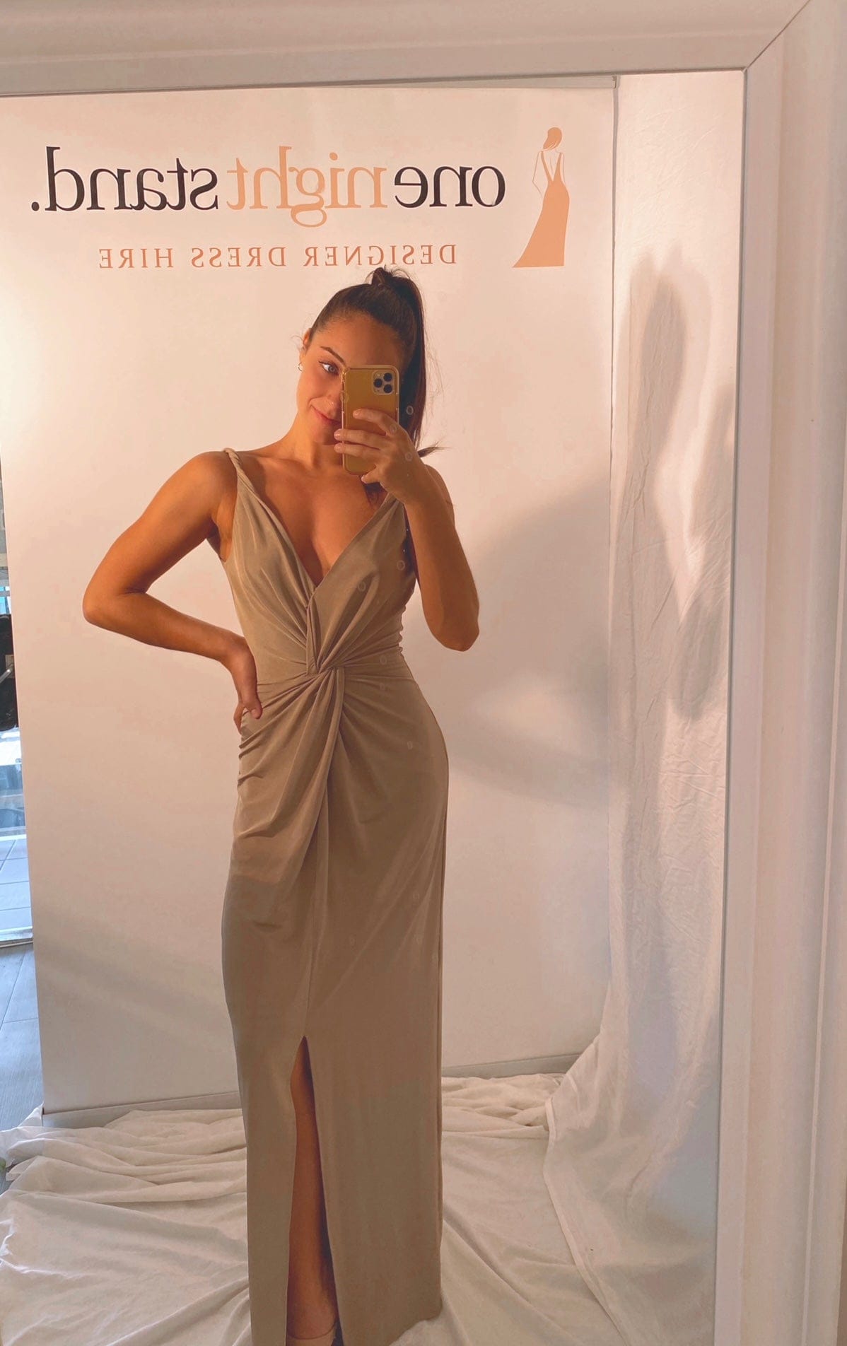twist front dress