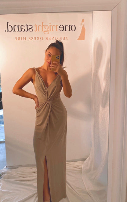 twist front dress
