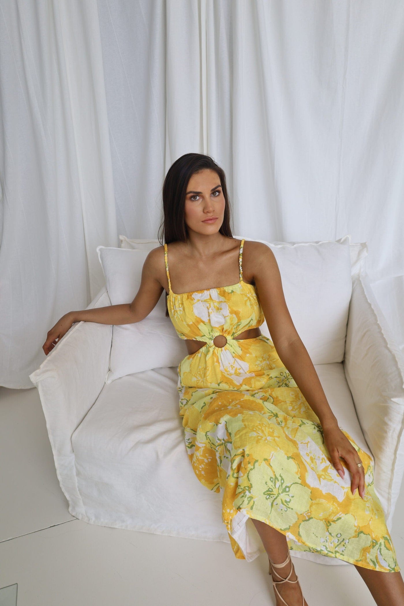 El Rio Maxi Dress Loretta Floral Print