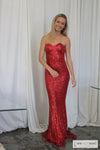 sequin strapless