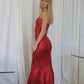 sequin strapless