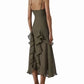 Contour Ruffle Cocktail Midi Dress