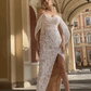 TINA HOLLY Sequin Drape Cocktail Dress