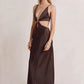 BEC & BRIDGE Felix V Maxi Dress - chocolate