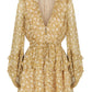 julia balloon sleeve draw string mini dress