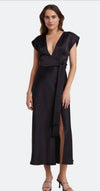 BEC & BRIDGE Dreamer Wrap Dress - Ivory / Black