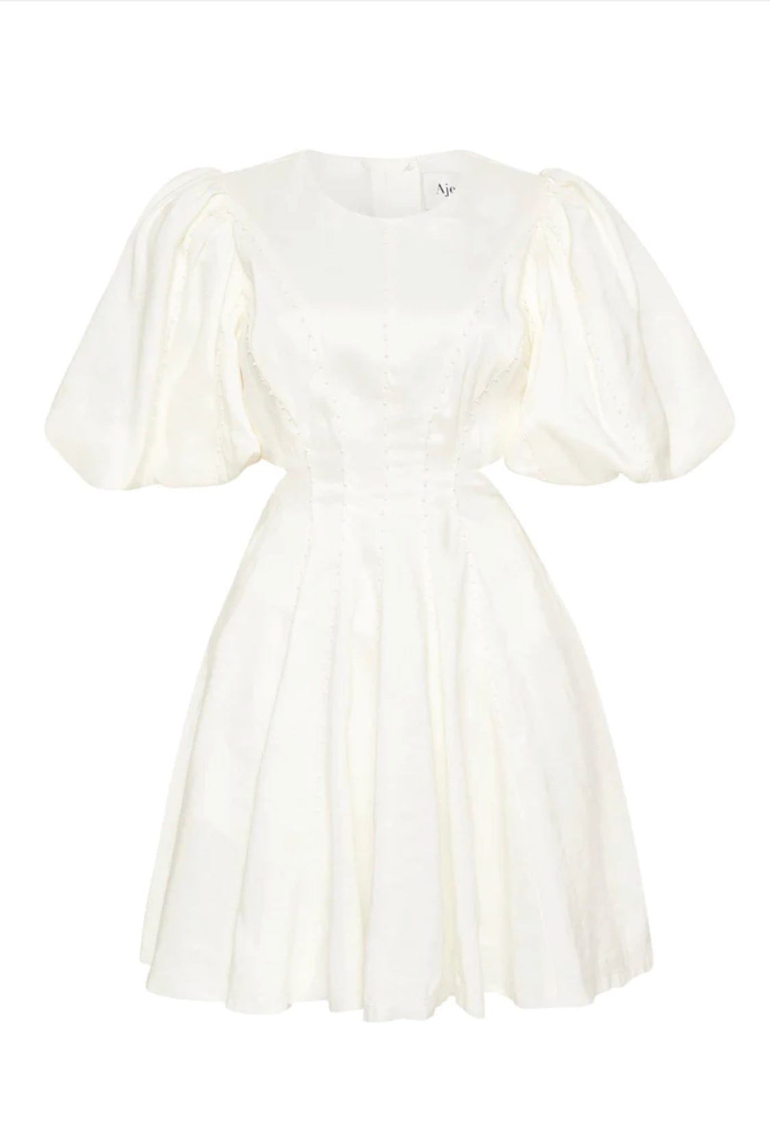 renee puffed sleeve bead mini dress