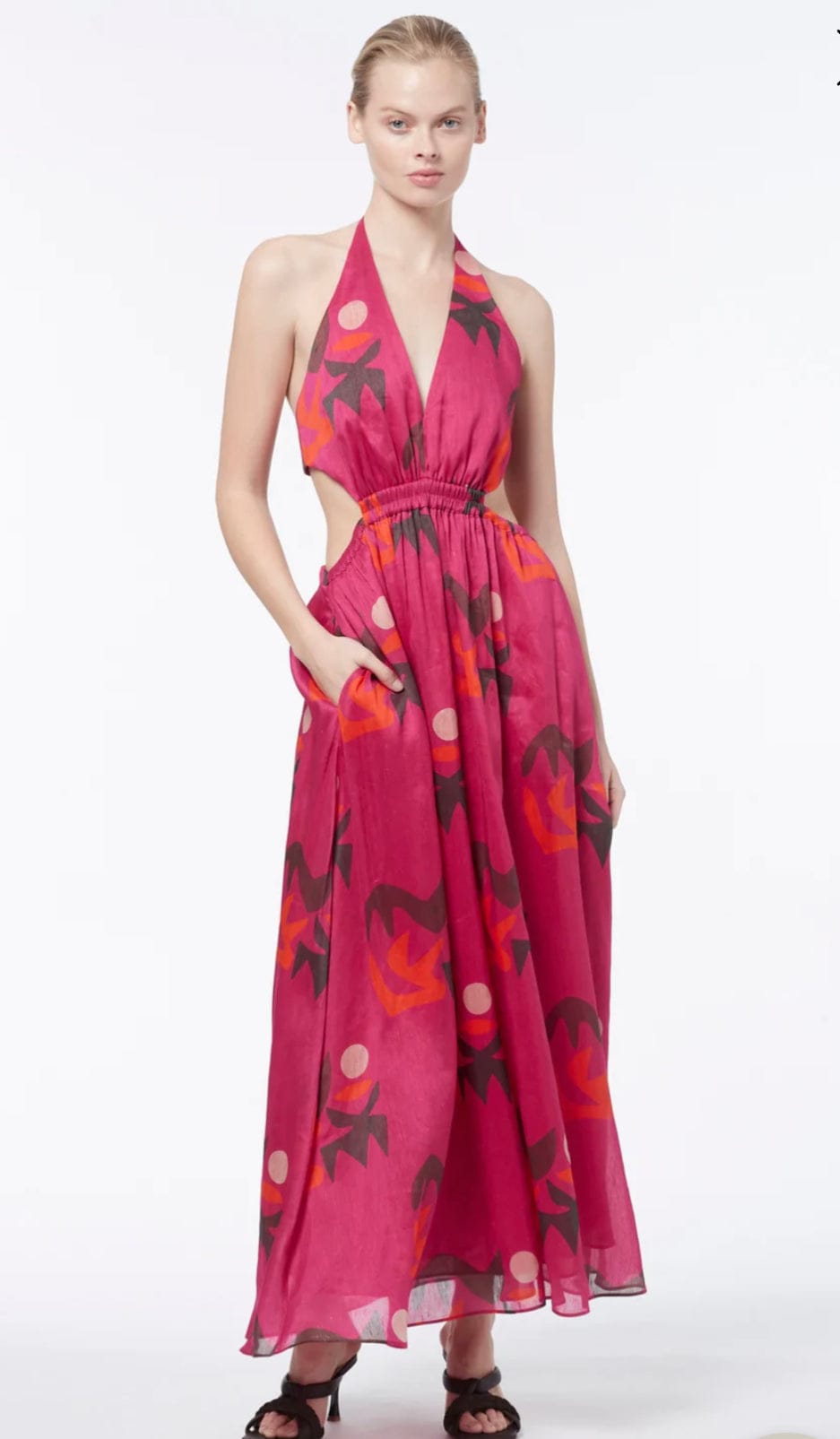 manning cartell - fiesta halter maxi dress