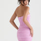 tana pink strapless corset midi dress
