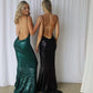jilah gown black & emerald green