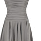 HOUSE OF CB Valeria - Smoke Gathered Asymmetric Dress Size XS