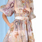 silk linen organza mini dress