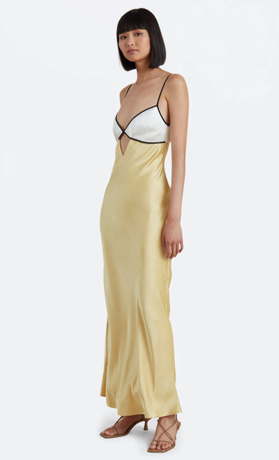 Nadia Bustier Maxi - Straw/Ivory