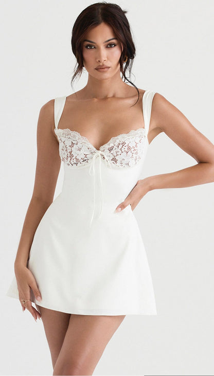 HOUSE OF CB Adriana Mini Dress - Ivory (XS) or Black (S)
