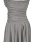 HOUSE OF CB Valeria - Smoke Gathered Asymmetric Dress Size XS