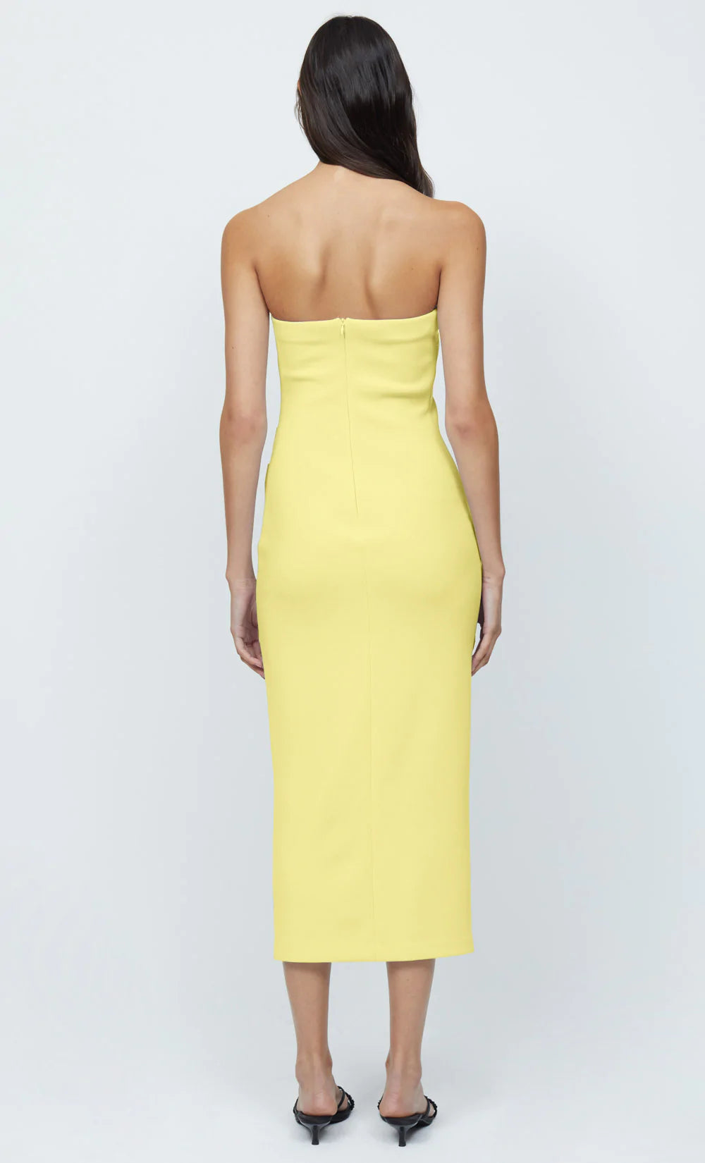 BEC & BRIDGE Karina Strapless Midi - Butter Yellow or Fire Red