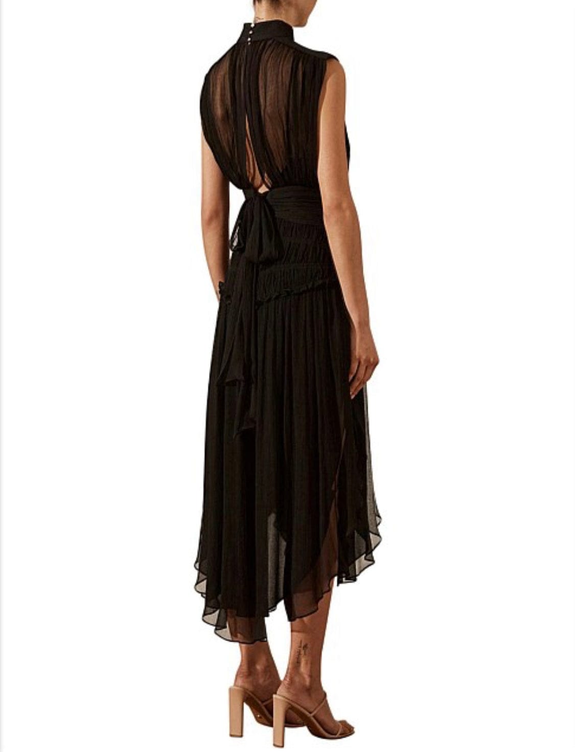 Safira Sleeveless Open Back Midi Dress