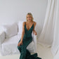 jilah gown black & emerald green