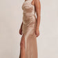 dreamer asym dress - golden