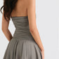 HOUSE OF CB Valeria - Smoke Gathered Asymmetric Dress Size XS