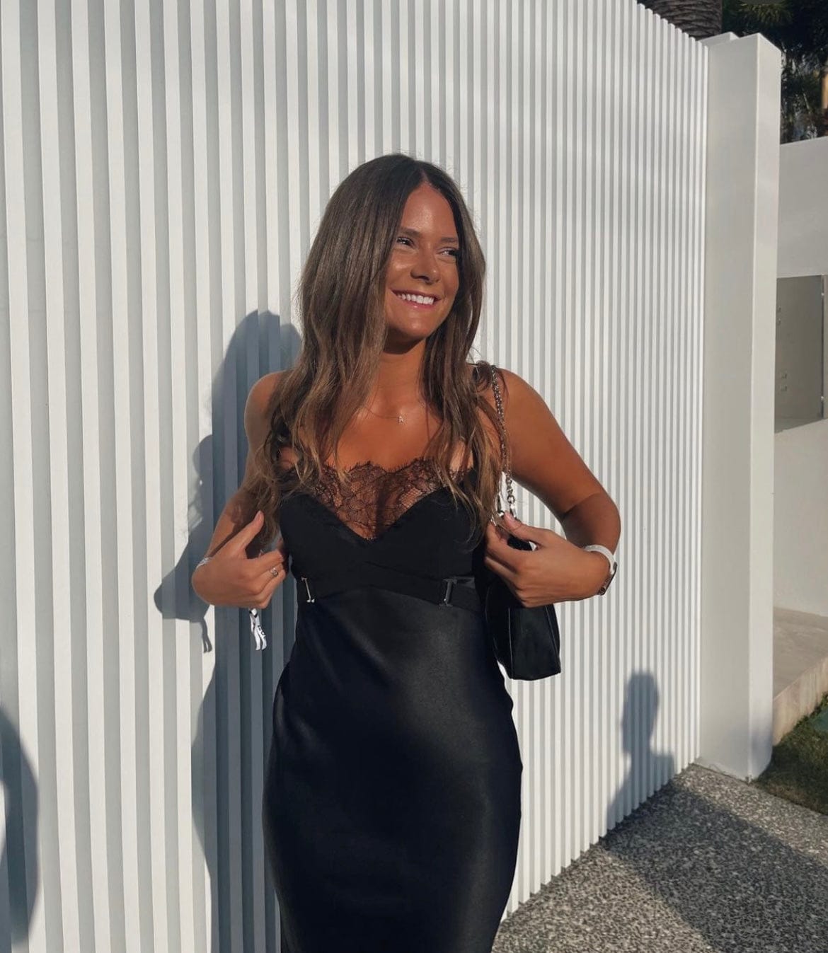 hook harness slip midi dress