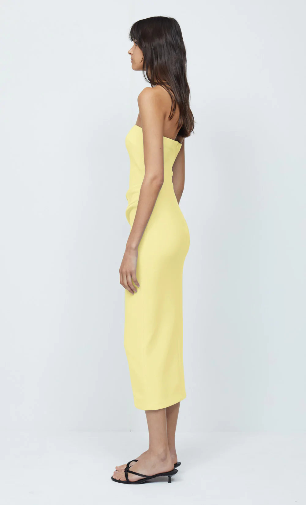 Karina Strapless Midi - Butter Yellow or Fire Red