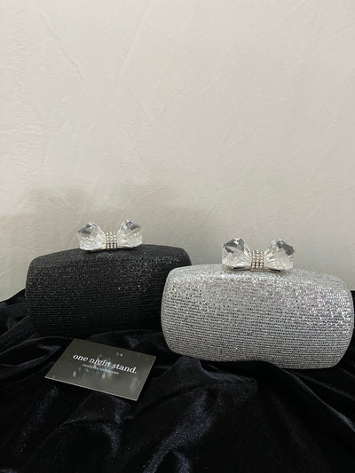 Sparkle Clutch In Silver or Black