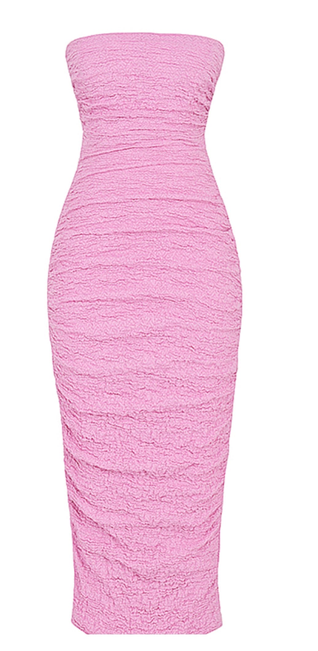 tana pink strapless corset midi dress