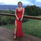 ALAMOUR THE LABEL Layali Lace Gown - Red