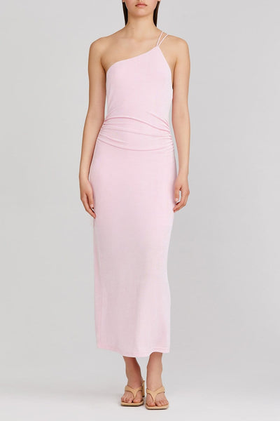Bella Single Strap Pink Midi Dress