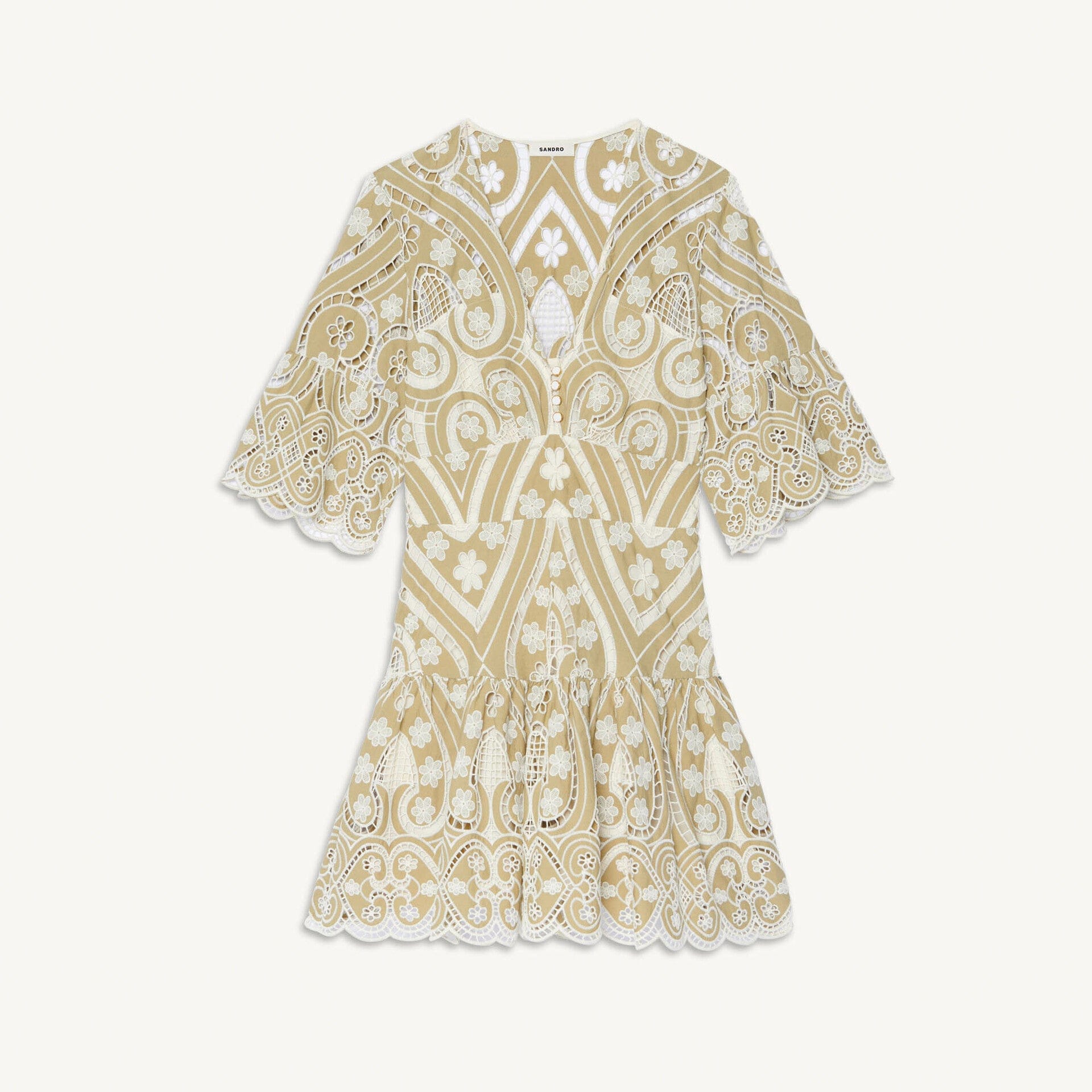 tone guipure dress